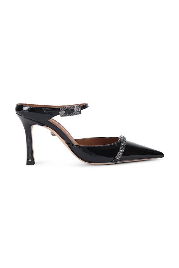 Usnjeni salonarji Kurt Geiger London Strass Point Mule več kot 8 cm črna 5394000309