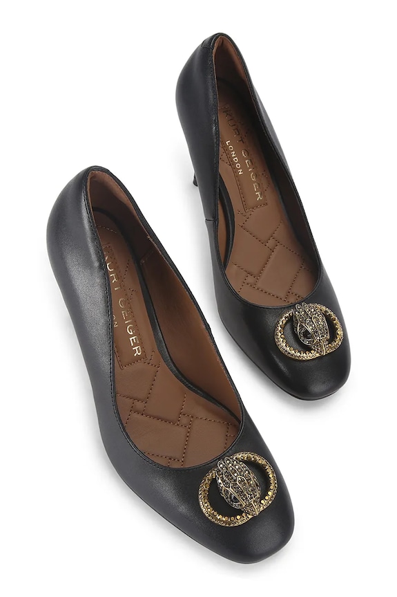 Kožené lodičky Kurt Geiger London Chelsea Round Toe Court 5386100109 černá SS26