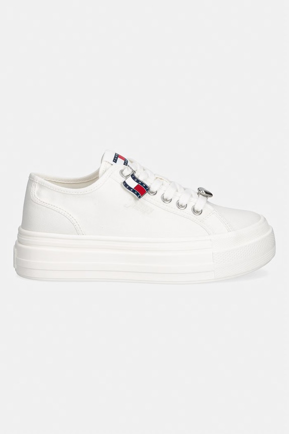 Tommy Jeans TJW FLATFORM SNEAKER CHARMS πάνινα sneakers Γυναικεία EN0EN02959 λευκό SS26