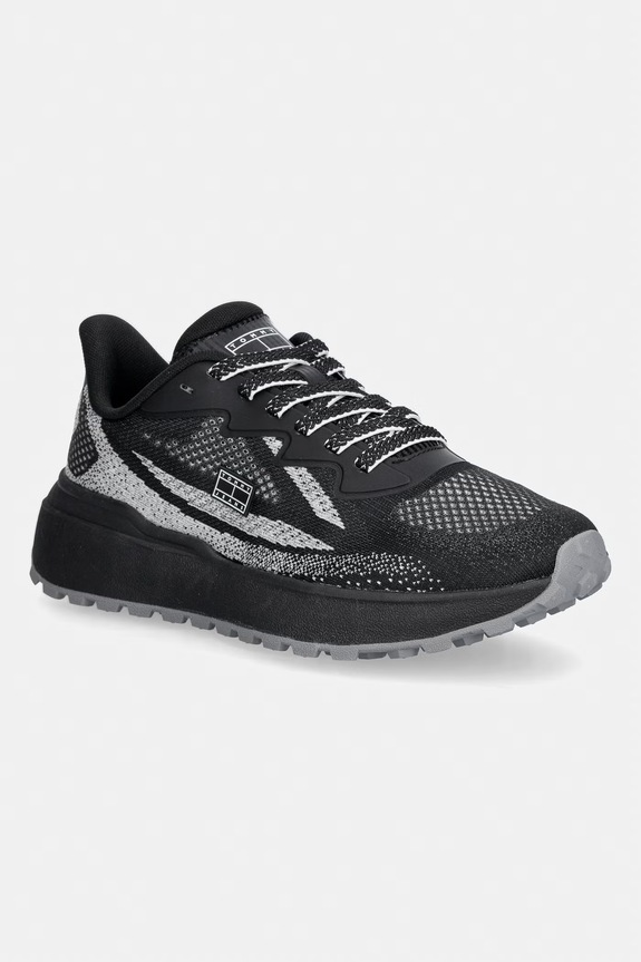 Tommy Jeans TJW SPORTY KNIT RUNNER sneakers da donna nero EN0EN02962