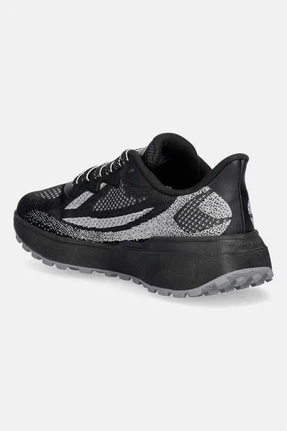 Scarpe Tommy Jeans TJW SPORTY KNIT RUNNER sneakers da donna EN0EN02962 nero