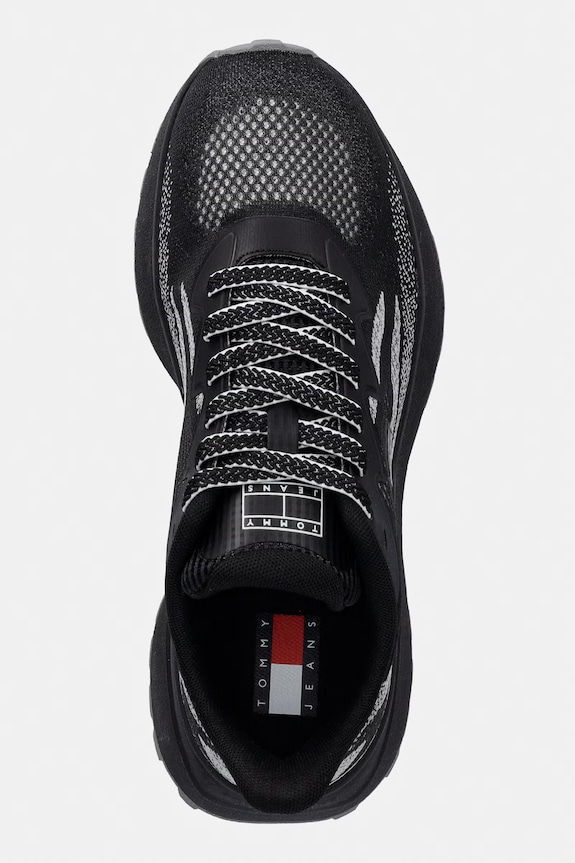 Tommy Jeans TJW SPORTY KNIT RUNNER sneakers da donna nero EN0EN02962