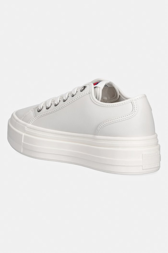 Obuća Tommy Jeans TJW FLATFORM SNEAKER LTR tenisice za žene kožne EN0EN02964 bijela