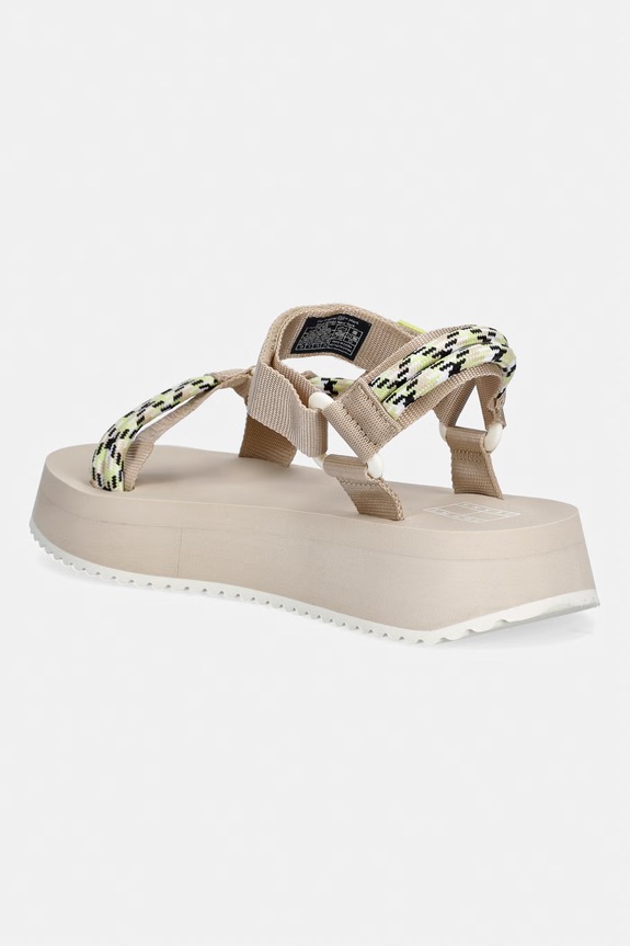 Cipők Tommy Jeans női platformos szandál TJW EVA ROPE SANDAL EN0EN02970 bézs