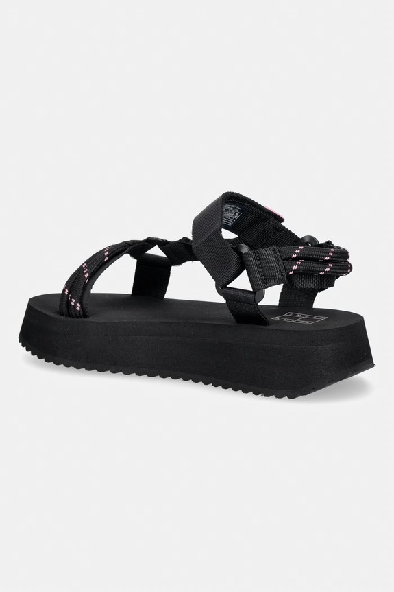Cipők Tommy Jeans női platformos szandál TJW EVA ROPE SANDAL EN0EN02970 fekete