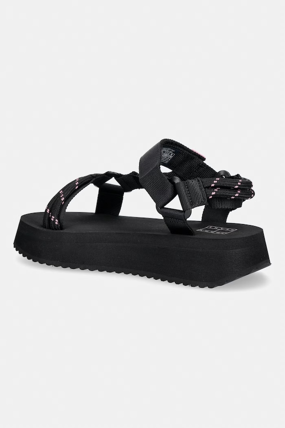 Cipők Tommy Jeans női platformos szandál TJW EVA ROPE SANDAL EN0EN02970 fekete