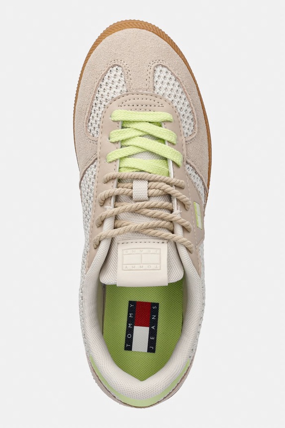 Tommy Jeans THE GREENWICH EDGE KNIT sneakers γυναικεία μπεζ EN0EN02986