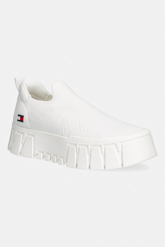 Tommy Jeans TJW CHUNKY KNIT SNEAKER sportcipő női fehér EN0EN03014