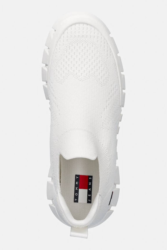 Tommy Jeans TJW CHUNKY KNIT SNEAKER sportcipő női fehér EN0EN03014