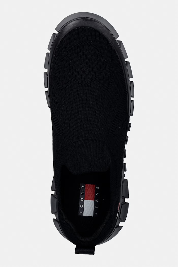 Tommy Jeans TJW CHUNKY KNIT SNEAKER sneakers da donna nero EN0EN03014