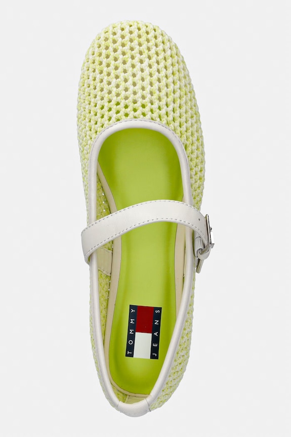 Tommy Jeans baleriny TJW KNITTED BALLERINA żółty EN0EN03030