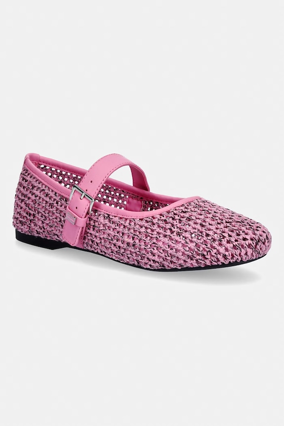Tommy Jeans baleriny TJW KNITTED BALLERINA różowy EN0EN03030