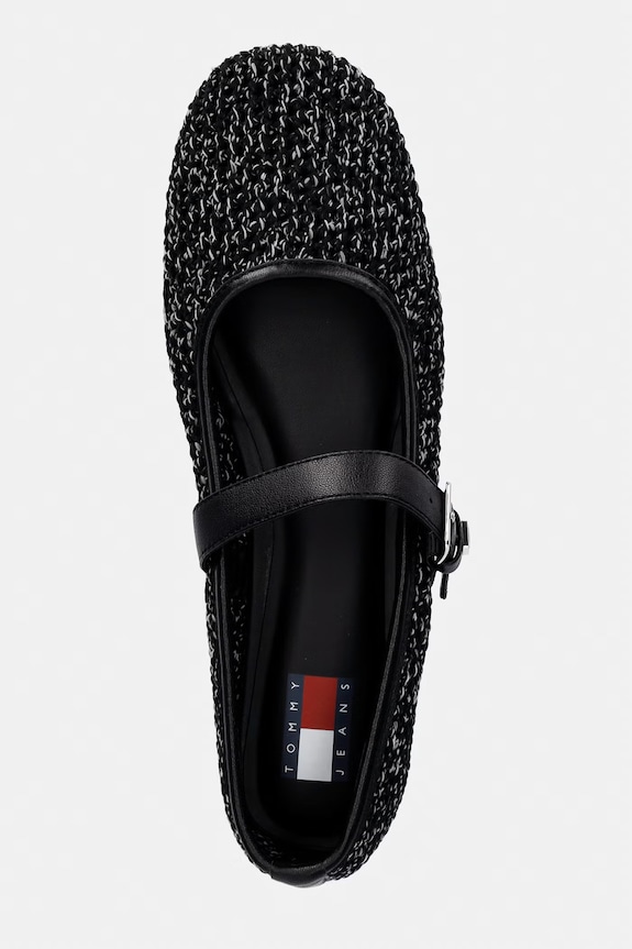Tommy Jeans baleriny TJW KNITTED BALLERINA czarny EN0EN03030
