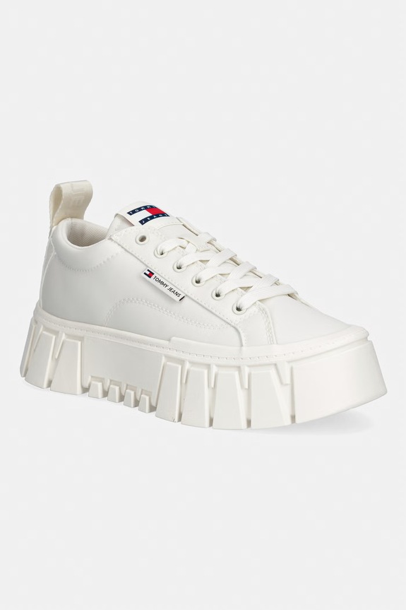 Dámske tenisky Tommy Jeans TJW FLATFORM CHUNKY SNEAKER biela EN0EN03036