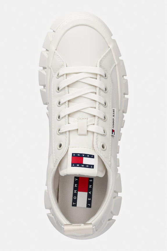Dámske tenisky Tommy Jeans TJW FLATFORM CHUNKY SNEAKER biela EN0EN03036