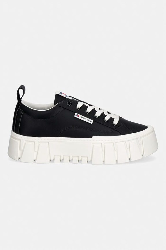 Dámske tenisky Tommy Jeans TJW FLATFORM CHUNKY SNEAKER EN0EN03036 čierna SS26