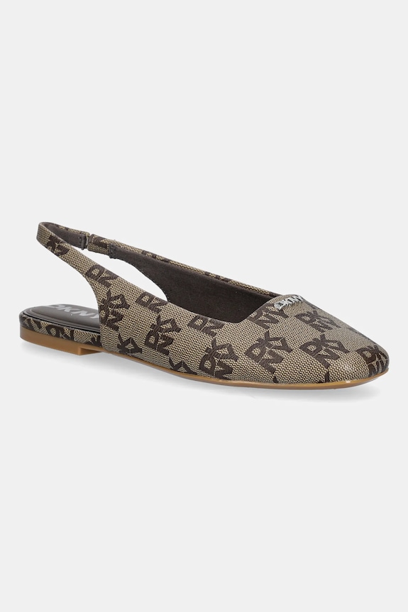 Baleríny Dkny Darrow Logo otvorená päta béžová K1633495.CHI