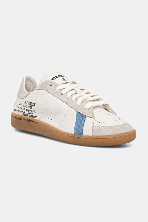 Patrizia Pepe sneakersy skórzane skóra zamszowa biały 2Z0064.L150.FF75