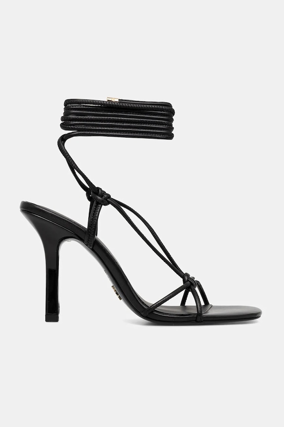 Patrizia Pepe sandale de piele 8X0117.L026.K103 negru SS26