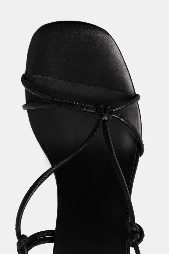 Patrizia Pepe sandale de piele negru 8X0117.L026.K103