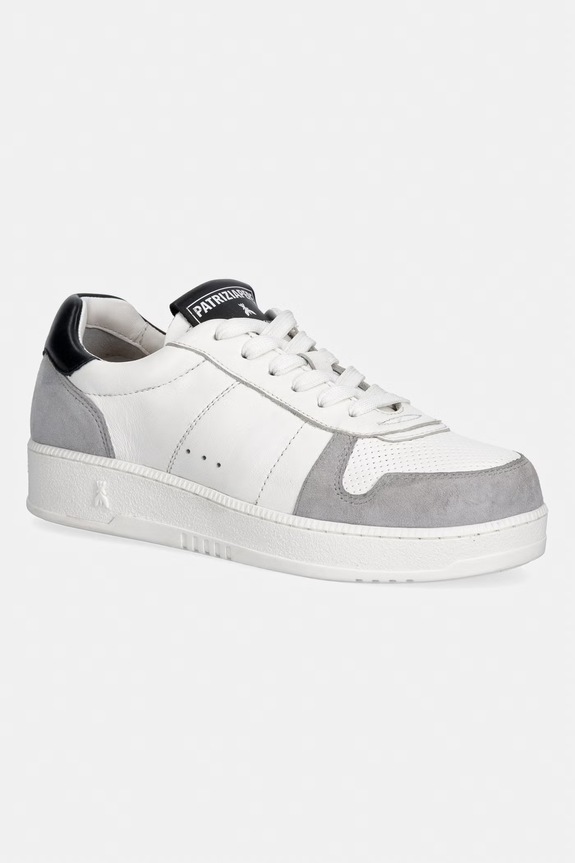 Kožne tenisice Patrizia Pepe brušena koža bijela 8Z0117.L055.F2LU