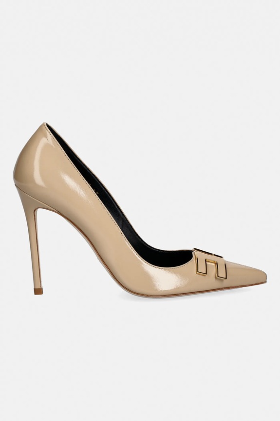 Δερμάτινες γόβες Elisabetta Franchi SA14B61E2.470 μπεζ SS26