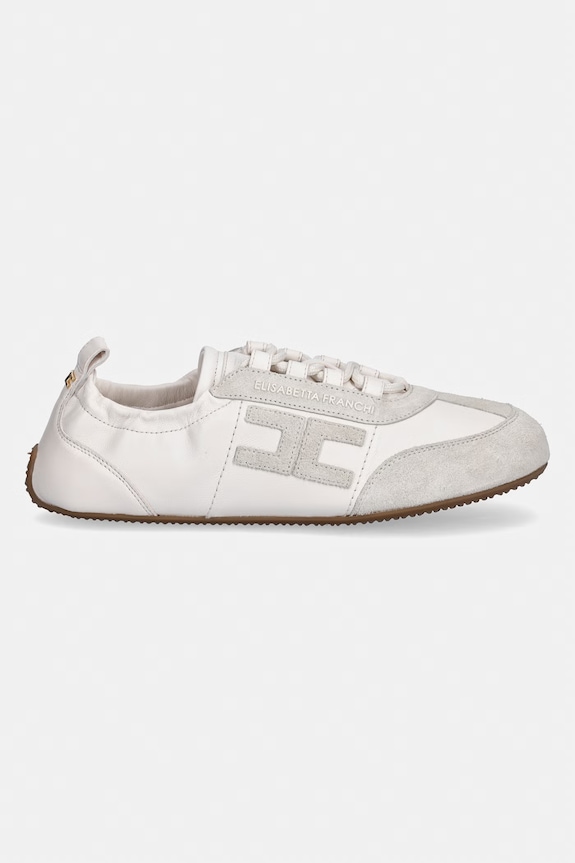 Kožené tenisky Elisabetta Franchi SA39G61E2.193 béžová SS26