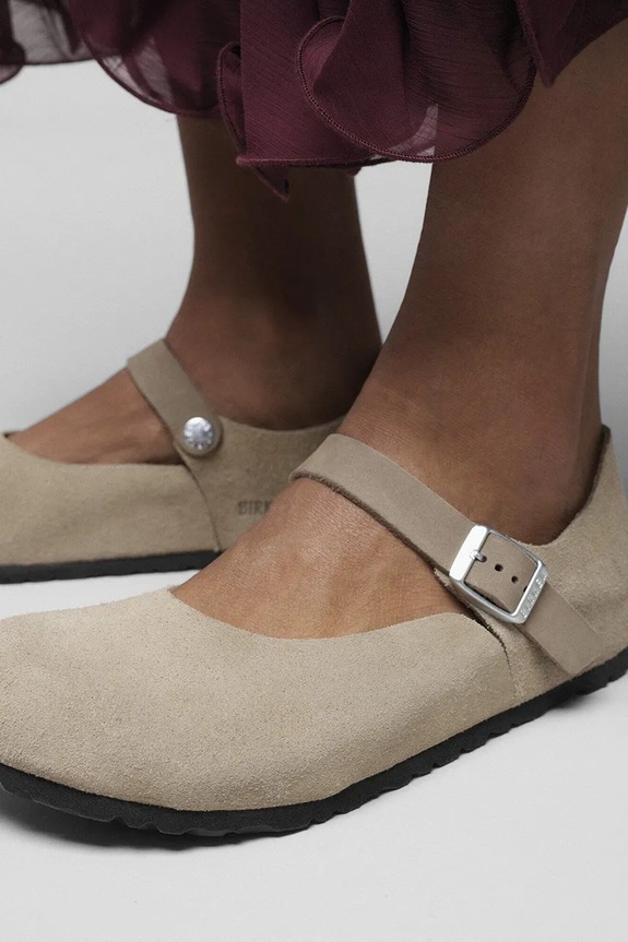 Birkenstock μπαλαρίνες σουέτ Mantova 1030432