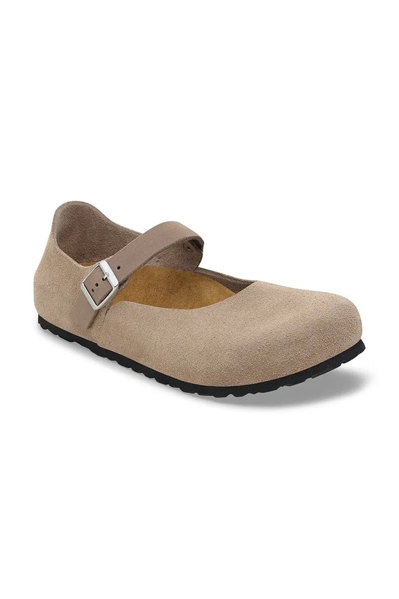 Birkenstock μπαλαρίνες σουέτ Mantova 1030432 μπεζ SS26
