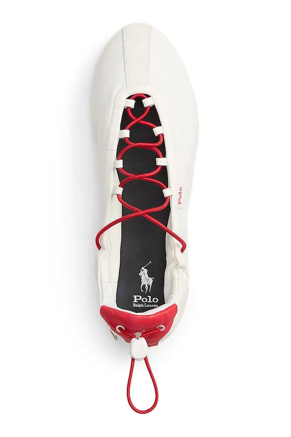 Balerinke Polo Ralph Lauren Ballerina Lace Up bijela 804P04926001