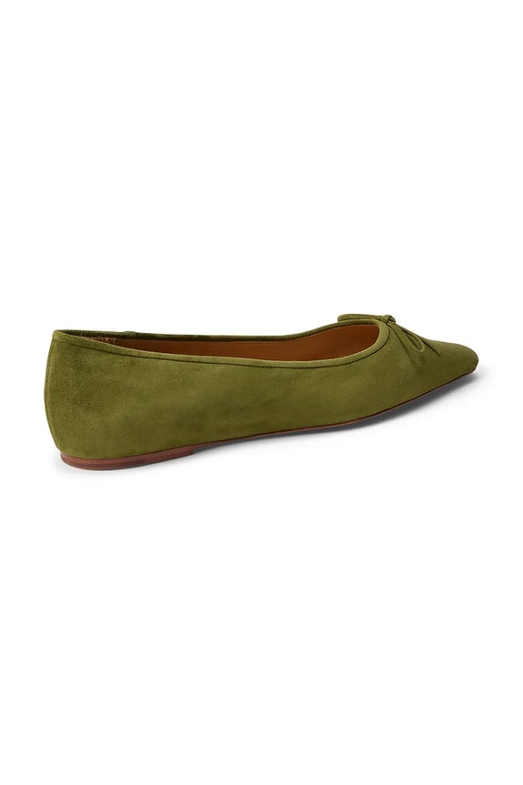 Cipők Polo Ralph Lauren velúr balerina Pnt Ballet Flat 818P05446001.300 zöld