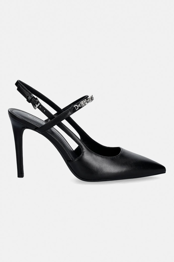 Kožené lodičky MICHAEL Michael Kors Dina Flex High Sling Pump 40R6DIHP1L.001 čierna SS26
