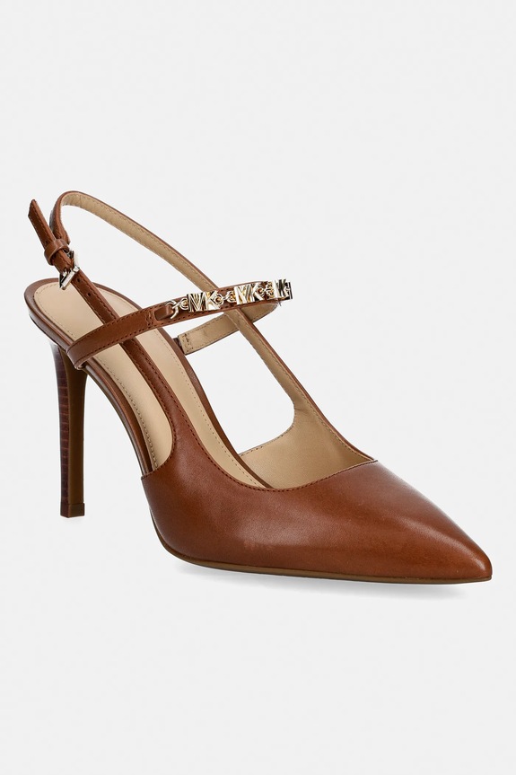 MICHAEL Michael Kors szpilki skórzane Dina Flex High Sling Pump szpilka brązowy 40R6DIHP1L.230