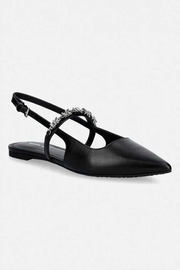 MICHAEL Michael Kors balerini de piele Dina Flex Sling Flat piele negru 40R6DIFP2L.001