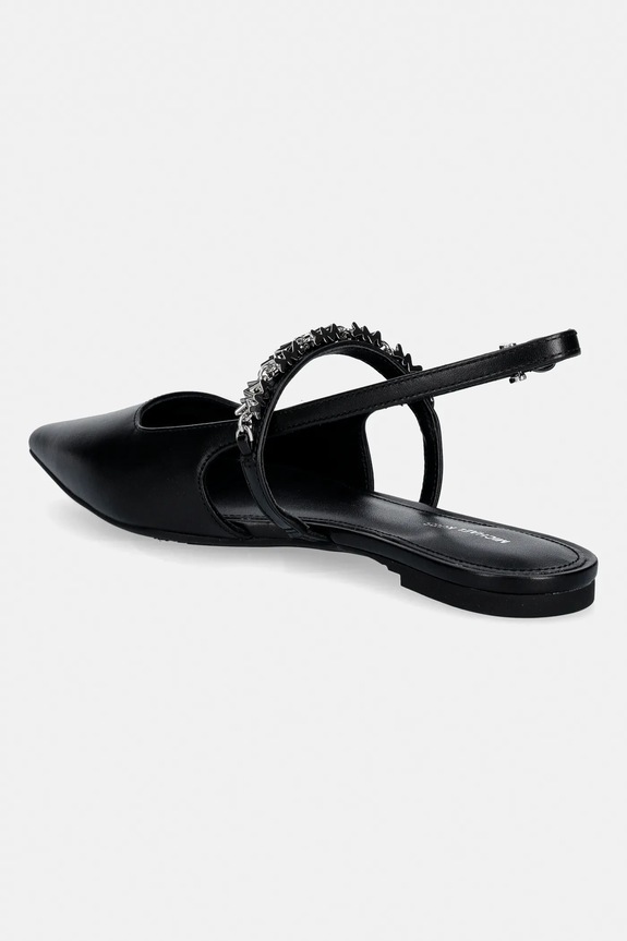 Încălțăminte MICHAEL Michael Kors balerini de piele Dina Flex Sling Flat 40R6DIFP2L.001 negru