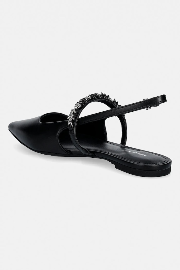Încălțăminte MICHAEL Michael Kors balerini de piele Dina Flex Sling Flat 40R6DIFP2L.001 negru