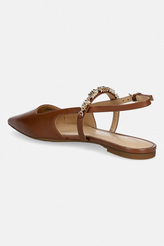 Încălțăminte MICHAEL Michael Kors balerini de piele Dina Flex Sling Flat 40R6DIFP2L.230 maro