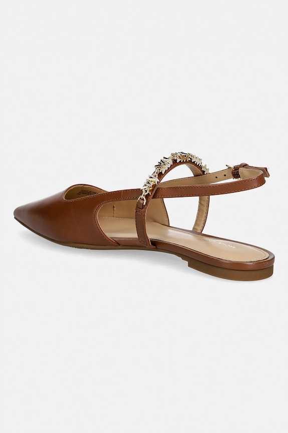 Încălțăminte MICHAEL Michael Kors balerini de piele Dina Flex Sling Flat 40R6DIFP2L.230 maro