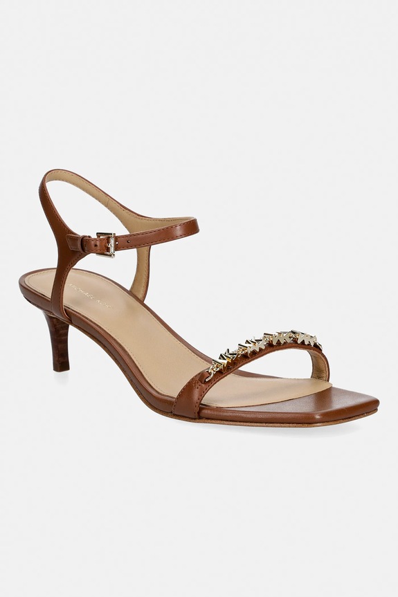MICHAEL Michael Kors sandały skórzane Dina Kitten Sandal 5-8 cm brązowy 40R6DIMS1L.230