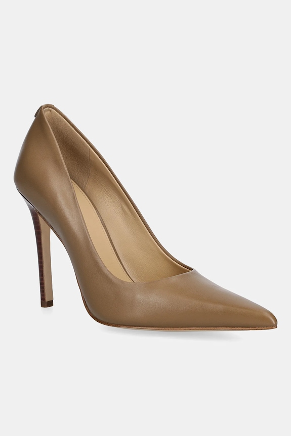 Kožené lodičky MICHAEL Michael Kors Elyse High Pump usňová koža béžová 40R6EYHP1L.297