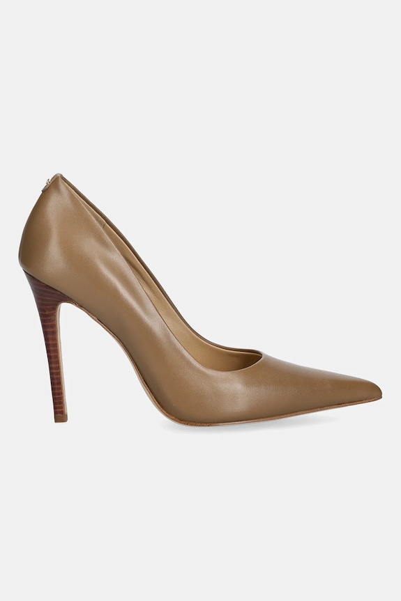 Kožené lodičky MICHAEL Michael Kors Elyse High Pump 40R6EYHP1L.297 béžová SS26