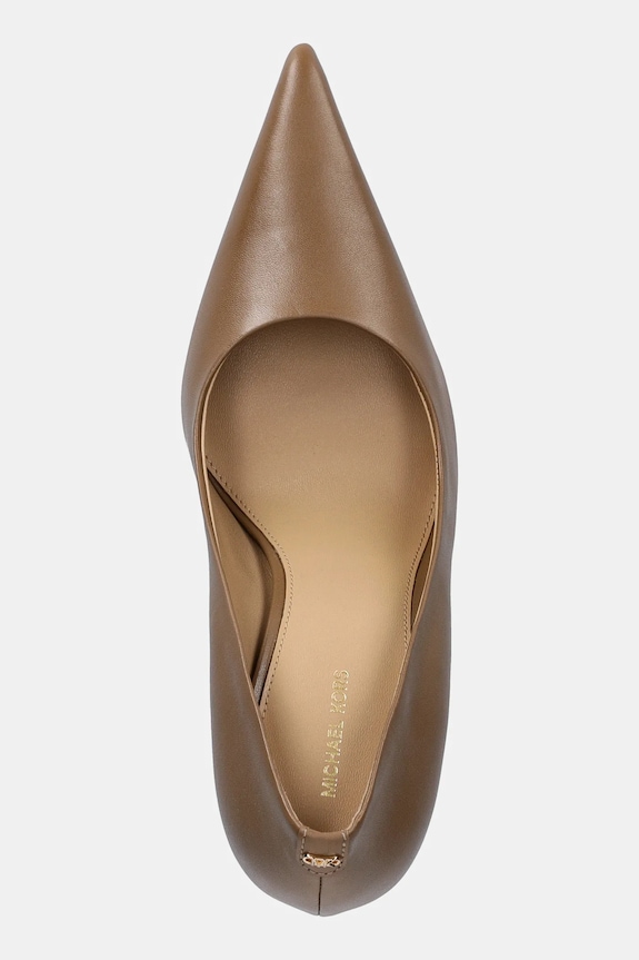 Kožené lodičky MICHAEL Michael Kors Elyse High Pump béžová 40R6EYHP1L.297