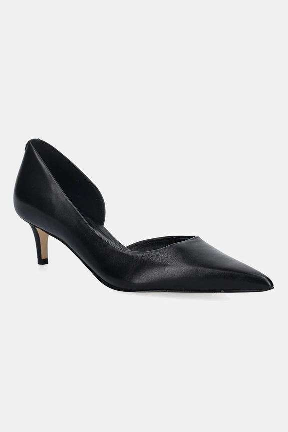 Kožené lodičky MICHAEL Michael Kors Elyse Kitten Pump usňová koža čierna 40F5EYMP1L.001