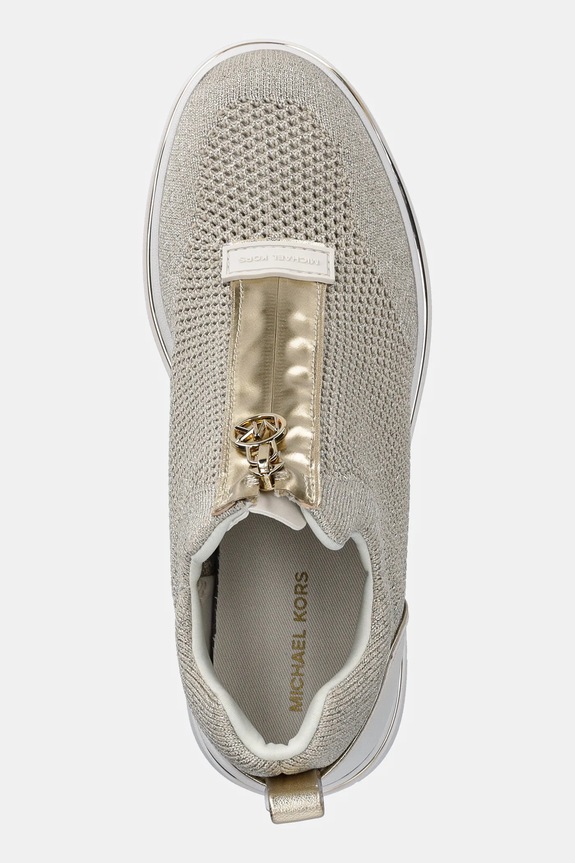 Tenisky MICHAEL Michael Kors Emmy Wedge Zip Slip On béžová 43R6EMFP4D.740