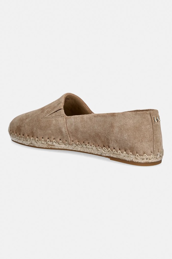Încălțăminte MICHAEL Michael Kors espadrile din piele întoarsă Kenzie Espadrille 40R6KZFP1S.297 bej