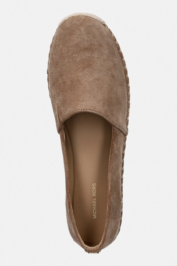MICHAEL Michael Kors espadrile din piele întoarsă Kenzie Espadrille bej 40R6KZFP1S.297