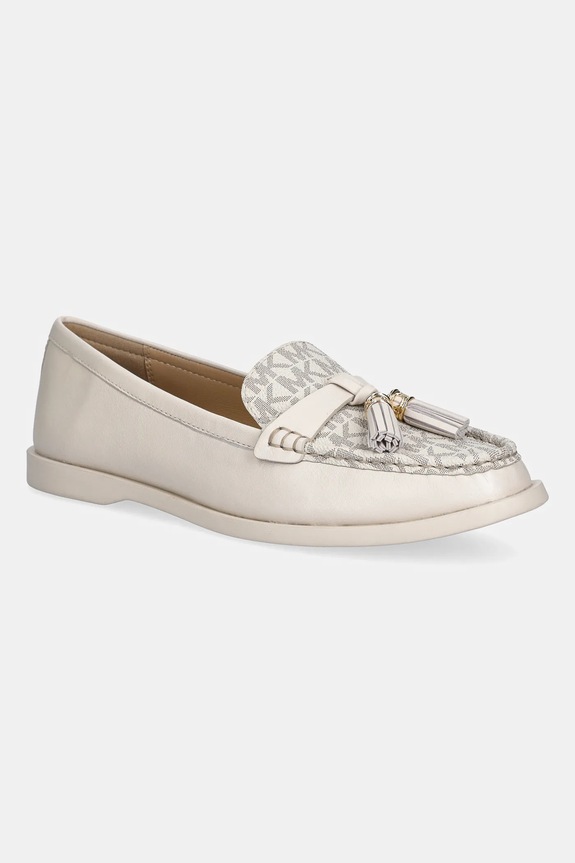 Kožené mokasíny MICHAEL Michael Kors Kiernan Loafer usňová koža béžová 40T4KRFP1B.289