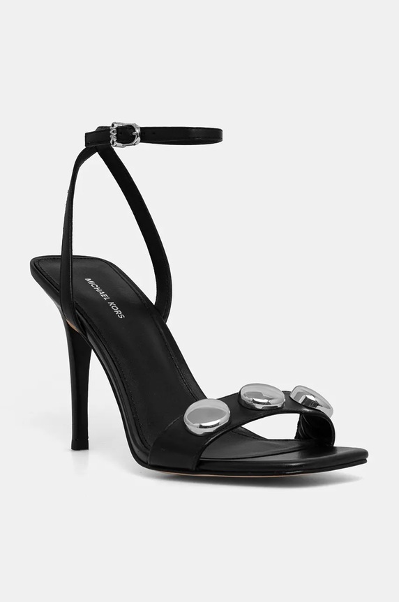Kožené sandále MICHAEL Michael Kors Liana Dome Stud Sandal usňová koža čierna 40R6LNHS2L.001