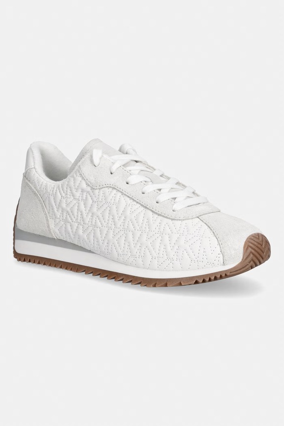 Tenisky MICHAEL Michael Kors Rhodes Trainer semišová kůže bílá 43R6RHFS1L.085