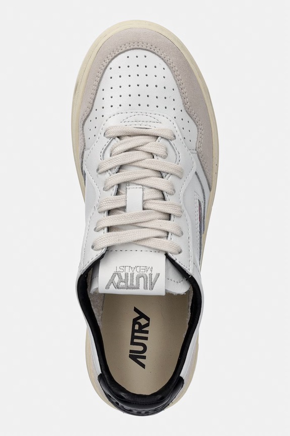 AUTRY Medalist Low sneakers pentru femei din piele alb AULWMA04